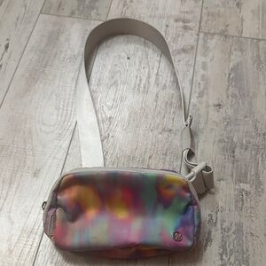 lululemon athletica Pastel Tie-Dye Crossbody Bag with White Strap
